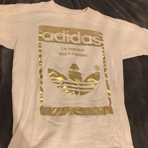 Gently used white Adidas Shirt